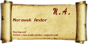 Moravek Andor névjegykártya